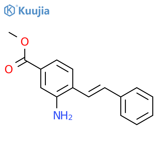 BENZOIC ACID, 3-AMINO-4-(2-PHENYLETHENYL)-, METHYL ESTER structure