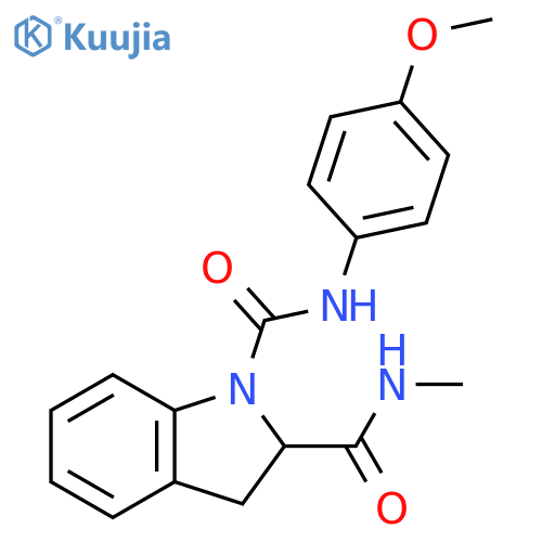 N1-(4-methoxyphenyl)-N2-methyl-2,3-dihydro-1H-indole-1,2-dicarboxamide structure