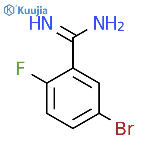 5-bromo-2-fluorobenzene-1-carboximidamide structure
