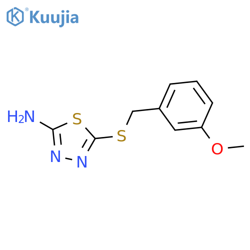 1,3,4-Thiadiazol-2-amine, 5-[[(3-methoxyphenyl)methyl]thio]- structure