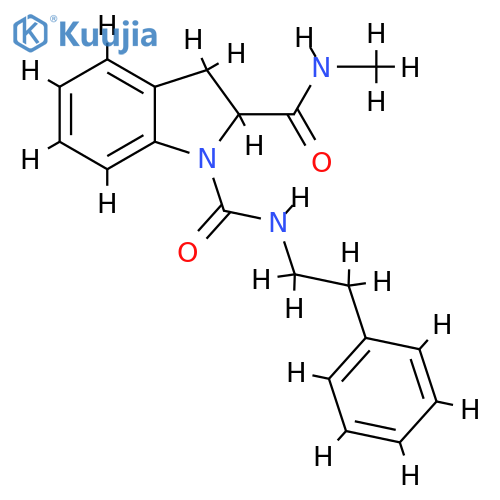 N2-methyl-N1-(2-phenylethyl)-2,3-dihydro-1H-indole-1,2-dicarboxamide structure