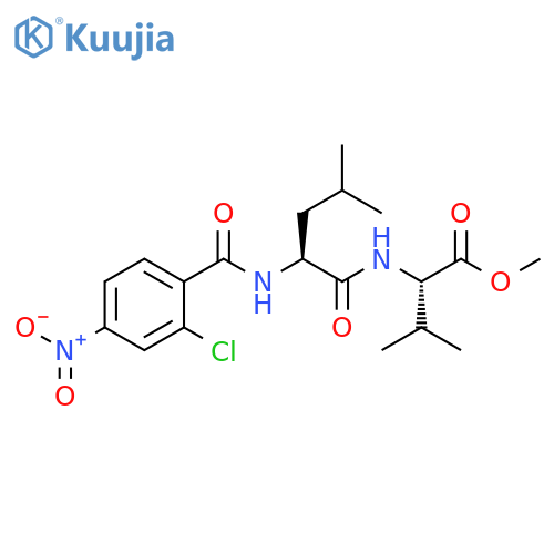 L-Valine, N-[N-(2-chloro-4-nitrobenzoyl)-L-leucyl]-, methyl ester structure