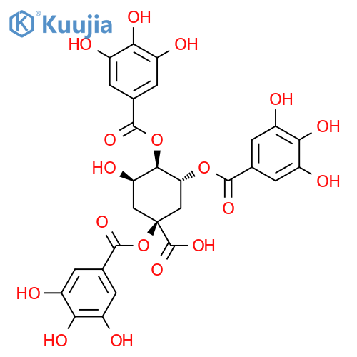 Benzoic acid,3,4,5-trihydroxy-, (1R,2R,4S,6R)-4-carboxy-6-hydroxy-1,2,4-cyclohexanetriylester structure
