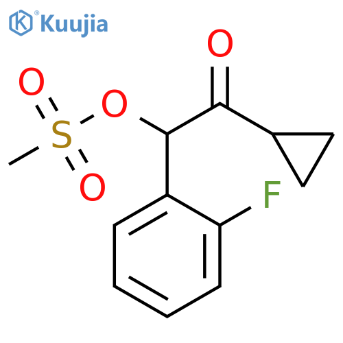 Ethanone, 1-cyclopropyl-2-(2-fluorophenyl)-2-[(methylsulfonyl)oxy]- structure