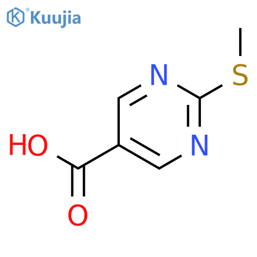 2-(methylsulfanyl)pyrimidine-5-carboxylic acid structure