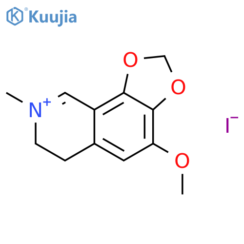 1,3-Dioxolo[4,5-h]isoquinolinium, 6,7-dihydro-4-methoxy-8-methyl-, iodide structure
