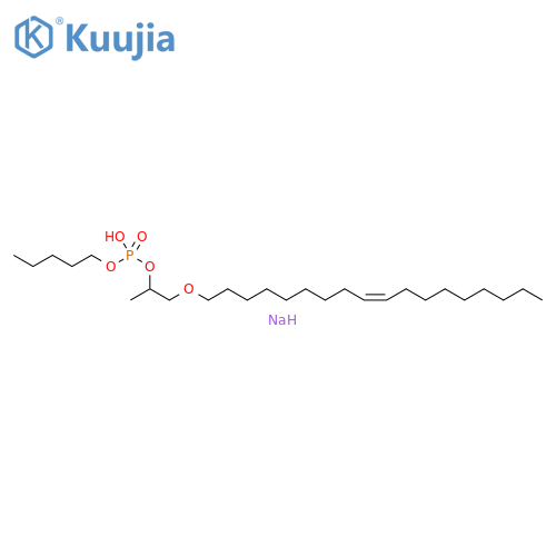 Phosphoric acid, mono[1-methyl-2-(9-octadecenyloxy)ethyl] monopentyl ester, sodium salt, (Z)- (9CI) structure