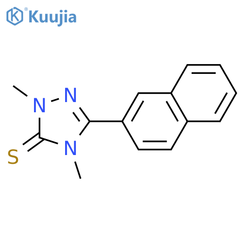 2,4-dimethyl-5-naphthalen-2-yl-1,2,4-triazole-3-thione structure