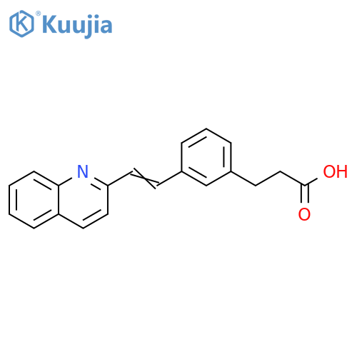 Benzenepropanoic acid, 3-[2-(2-quinolinyl)ethenyl]- structure