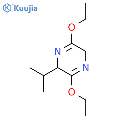 (R)-2,5-Dihydro-3,6-diethoxy-2-isopropylpyrazine structure