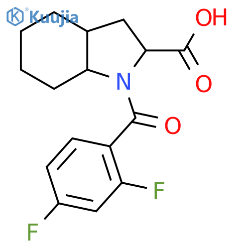 1-(2,4-Difluorobenzoyl)-octahydro-1H-indole-2-carboxylic Acid structure