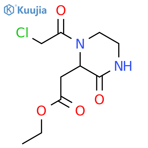 [1-(2-Chloro-acetyl)-3-oxo-piperazin-2-yl]-acetic acid ethyl ester structure