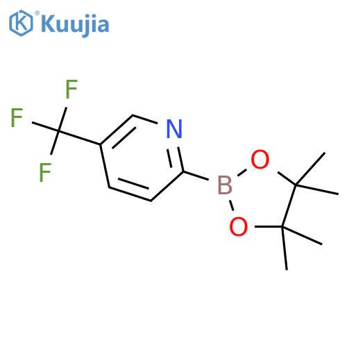 2-(tetramethyl-1,3,2-dioxaborolan-2-yl)-5-(trifluoromethyl)pyridine structure