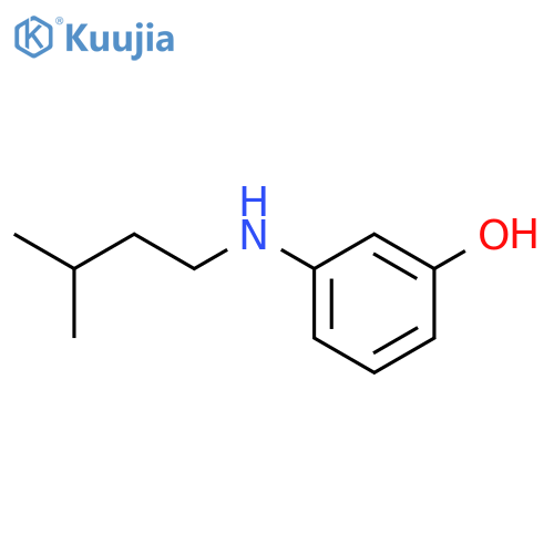 Phenol, 3-[(3-methylbutyl)amino]- structure