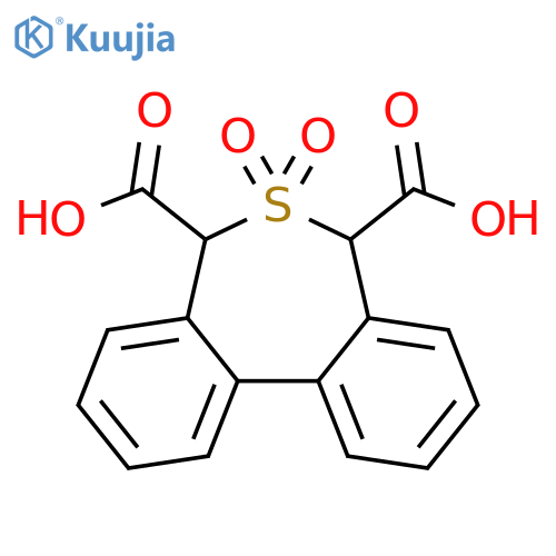 Dibenzo[c,e]thiepin-5,7-dicarboxylicacid, 5,7-dihydro-, 6,6-dioxide structure