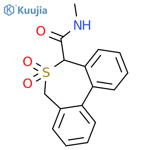 Dibenzo[c,e]thiepin-5-carboxamide,5,7-dihydro-N-methyl-, 6,6-dioxide structure