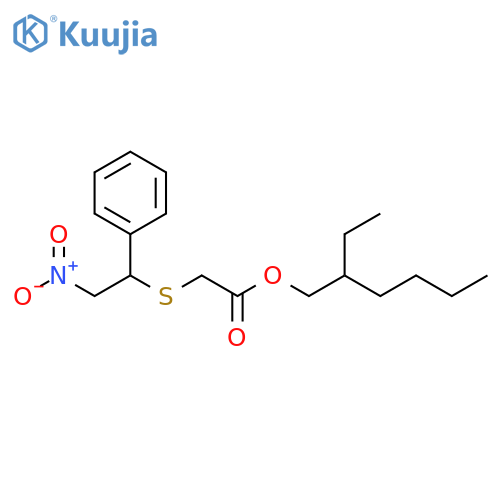 Acetic acid, [(2-nitro-1-phenylethyl)thio]-, 2-ethylhexyl ester structure