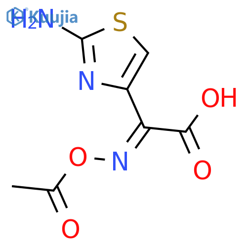 (Z)-2-(Acetoxyimino)-2-(2-aminothiazol-4-yl)acetic acid structure