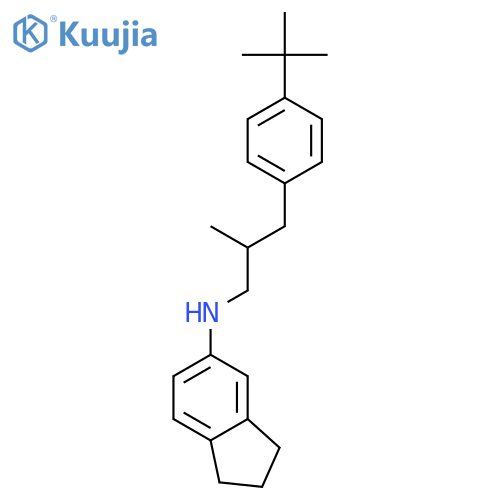1H-Inden-5-amine, N-[3-[4-(1,1-dimethylethyl)phenyl]-2-methylpropyl]-2,3-dihydro- structure