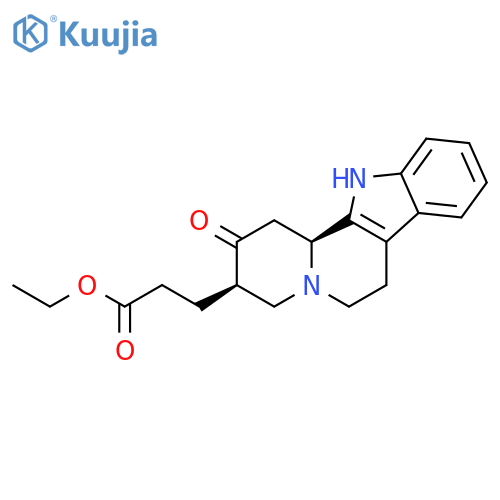 Indolo[2,3-a]quinolizine-3-propanoic acid, 1,2,3,4,6,7,12,12b-octahydro-2-oxo-, ethyl ester, trans-(±)- structure