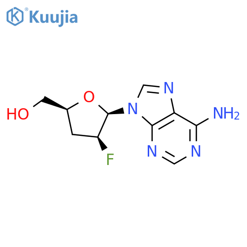 6-Amino-9-(2',3'-dideoxy-2'-fluoro-b-D-arabinofuranosyl)purine structure