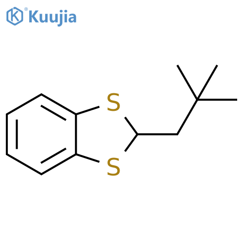1,3-Benzodithiole, 2-(2,2-dimethylpropyl)- structure