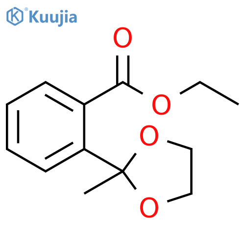 Benzoic acid, 2-(2-methyl-1,3-dioxolan-2-yl)-, ethyl ester structure