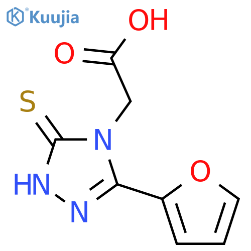 (3-Furan-2-yl-5-thioxo-1,5-dihydro-1,2,4triazol-4-yl)-acetic Acid structure