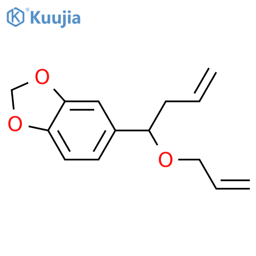 1,3-Benzodioxole, 5-[1-(2-propenyloxy)-3-butenyl]- structure
