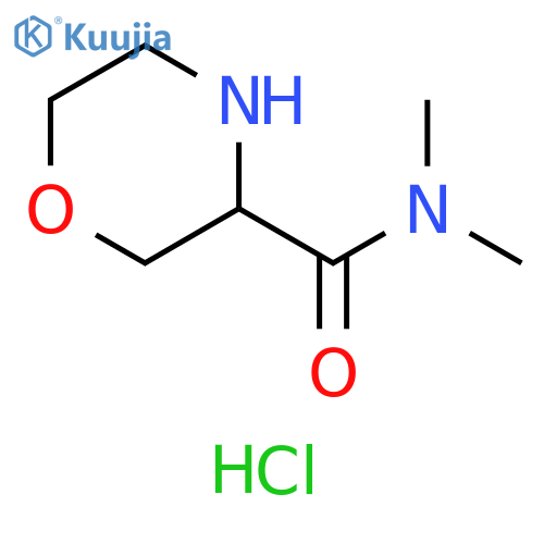 N,N-dimethylmorpholine-3-carboxamide hydrochloride structure