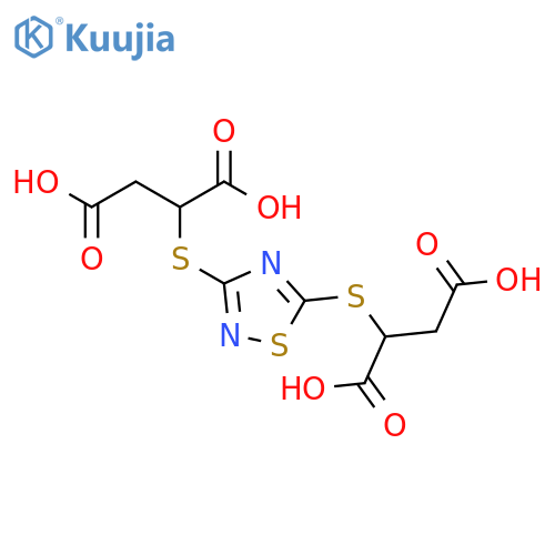 Butanedioic acid, 2,2'-[1,2,4-thiadiazole-3,5-diylbis(thio)]bis- structure