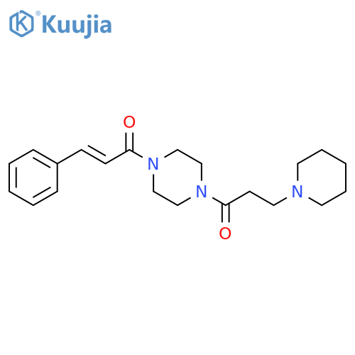 2-Propen-1-one,1-[4-[1-oxo-3-(1-piperidinyl)propyl]-1-piperazinyl]-3-phenyl- structure