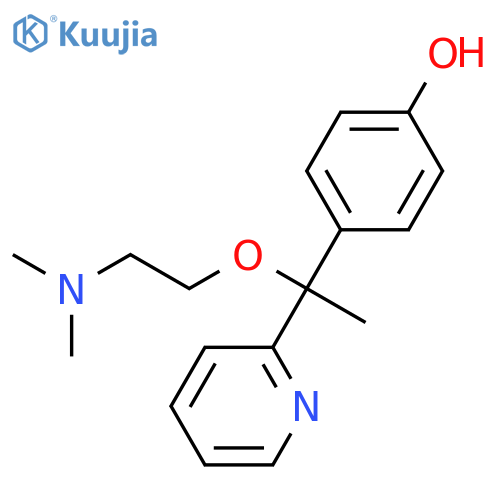 4-[1-[2-(dimethylamino)ethoxy]-1-pyridin-2-ylethyl]phenol structure