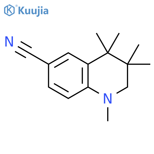 6-Quinolinecarbonitrile, 1,2,3,4-tetrahydro-1,3,3,4,4-pentamethyl- structure