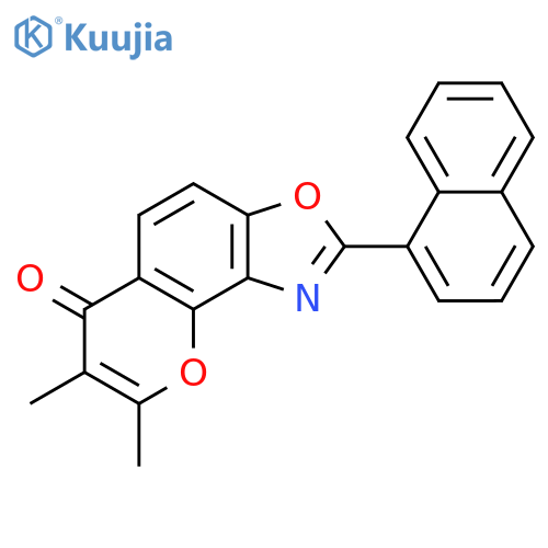 7,8-dimethyl-2-naphthalen-1-ylpyrano[2,3-e][1,3]benzoxazol-6-one structure