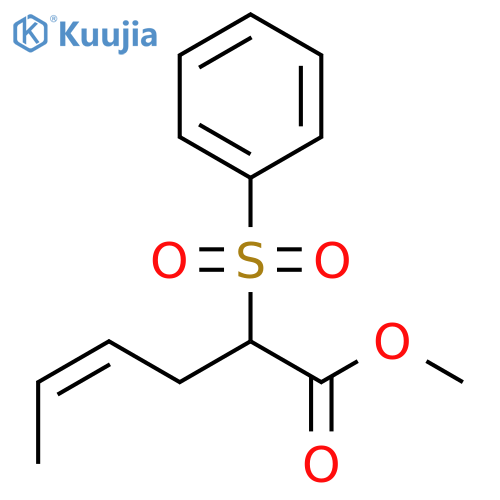 4-Hexenoic acid, 2-(phenylsulfonyl)-, methyl ester, (Z)- structure