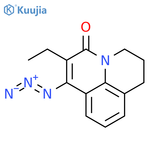 1H,5H-Benzo[ij]quinolizin-5-one, 7-azido-6-ethyl-2,3-dihydro- structure