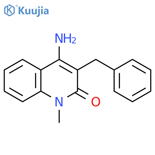 2(1H)-Quinolinone, 4-amino-1-methyl-3-(phenylmethyl)- structure