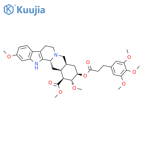 Methyl (1R,15S,17R,18R,19S,20S)-6,18-dimethoxy-17-[3-(3,4,5-trimethoxyphenyl)propanoyloxy]-1,3,11,12,14,15,16,17,18,19,20,21-dodecahydroyohimban-19-carboxylate structure
