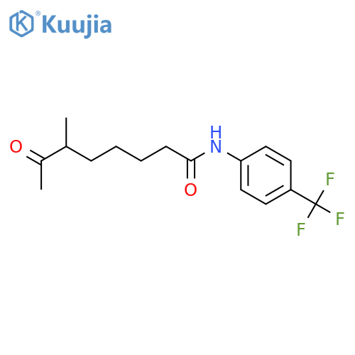 Octanamide, 6-methyl-7-oxo-N-[4-(trifluoromethyl)phenyl]- structure