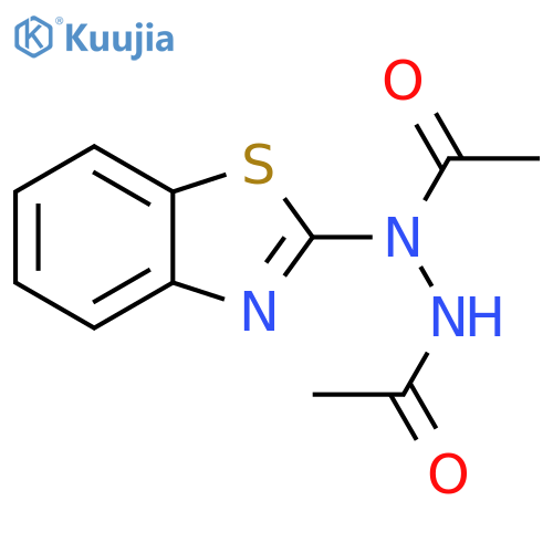 Acetic acid, 2-acetyl-1-(2-benzothiazolyl)hydrazide structure