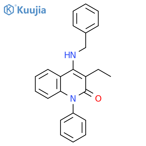 2(1H)-Quinolinone, 3-ethyl-1-phenyl-4-[(phenylmethyl)amino]- structure
