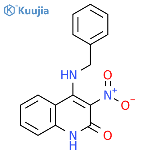 2(1H)-Quinolinone, 3-nitro-4-[(phenylmethyl)amino]- structure