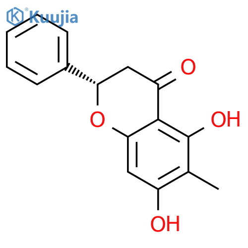 4H-1-Benzopyran-4-one,2,3-dihydro-5,7-dihydroxy-6-methyl-2-phenyl-, (2S)- structure