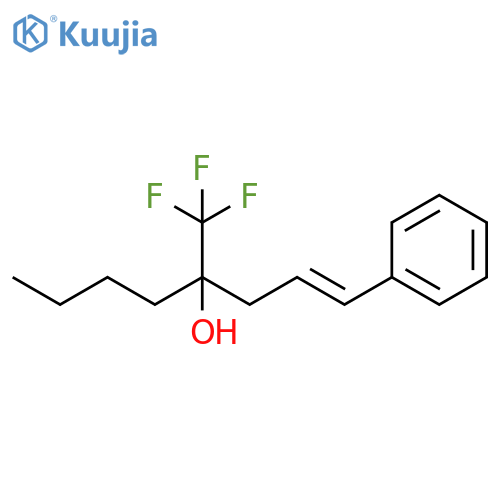 1-Octen-4-ol, 1-phenyl-4-(trifluoromethyl)-, (E)- structure