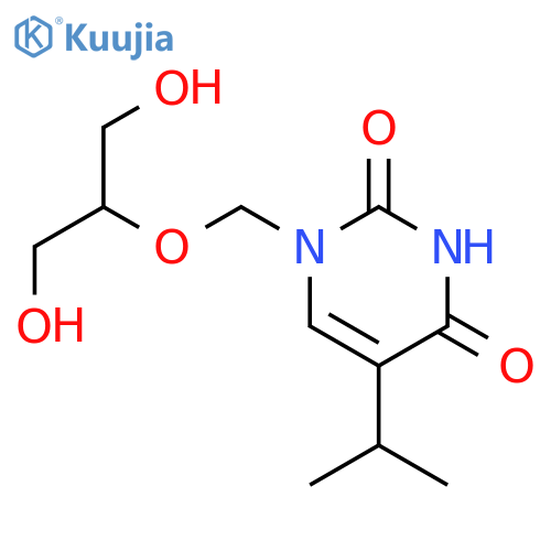 2,4(1H,3H)-Pyrimidinedione,1-[[2-hydroxy-1-(hydroxymethyl)ethoxy]methyl]-5-(1-methylethyl)- structure