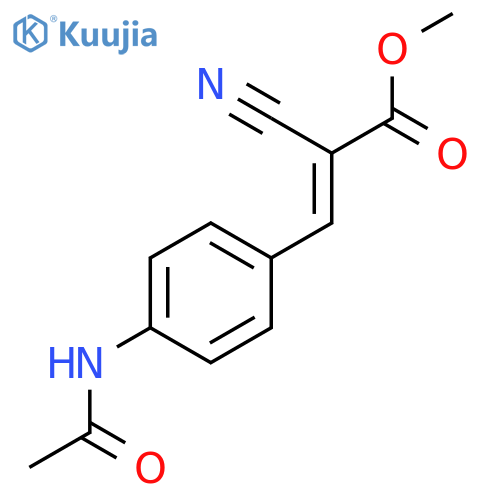 Methyl 3-(4-acetamidophenyl)-2-cyanoprop-2-enoate structure