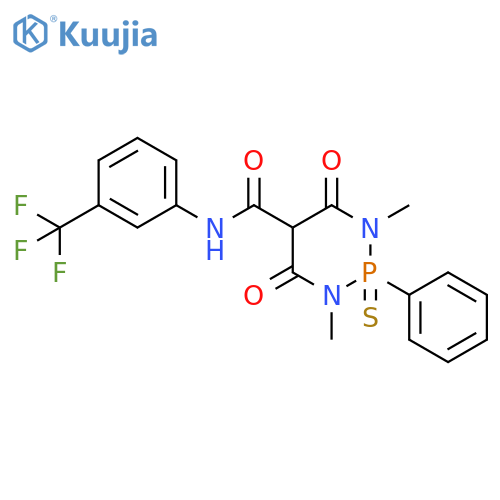 1,3,2-Diazaphosphorine-5-carboxamide, hexahydro-1,3-dimethyl-4,6-dioxo-2-phenyl-N-[3-(trifluoromethyl)phenyl]-, 2-sulfide structure