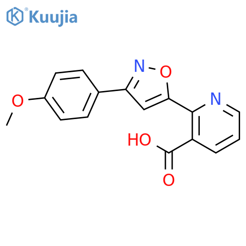 3-PYRIDINECARBOXYLIC ACID, 2-[3-(4-METHOXYPHENYL)-5-ISOXAZOLYL]- structure