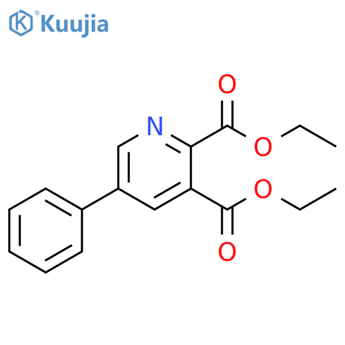2,3-Pyridinedicarboxylic acid, 5-phenyl-, diethyl ester structure